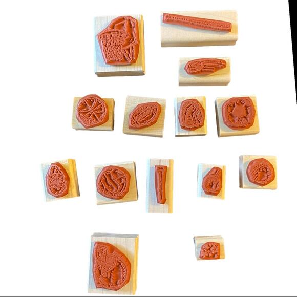 Stampin Up Sporting Goods Collection Of 14 Stamps Football Soccer Golf - Picture 2 of 2